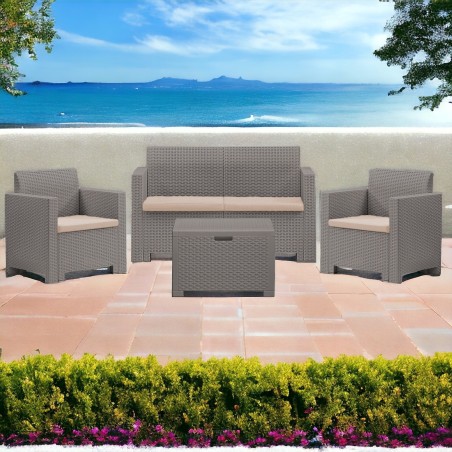 Set Salotto Nebraska da Giardino Tortora Taupe