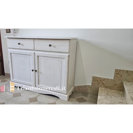 Credenza Flora Bianco Decapè  Bianco Invecchaito L.120 cm