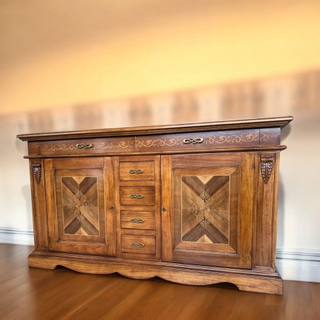 Credenza Bassano con Interasio - Eleganza in Legno Massello L.210cm